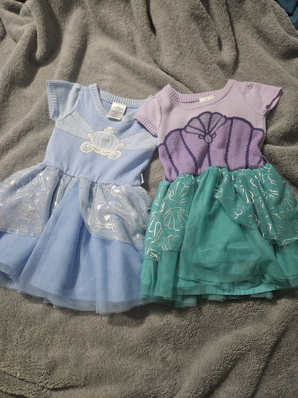 Girls Princess Tulle Dresses - Cinderella And Ariel